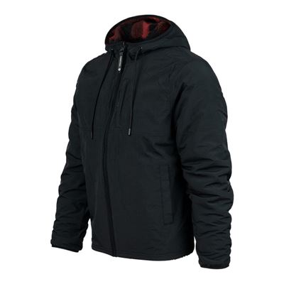 Reversible sherpa softshell jacket BLACK/RED