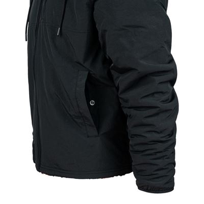 Reversible sherpa softshell jacket BLACK/RED