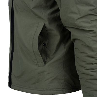 Reversible sherpa softshell jacket BLACK/RANGER GREEN