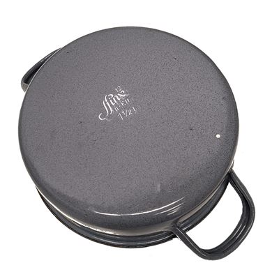Low enamel saucepan, 13 cm, with 1.5 litre lid