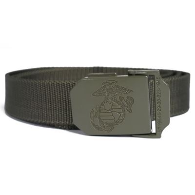 USMC trouser belt with metal buckle OLIVE
