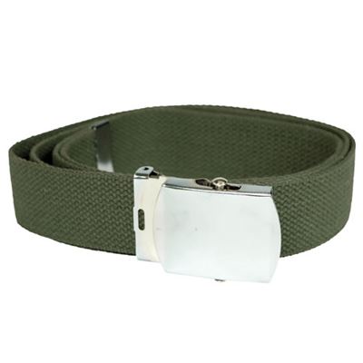 U.S. Belt width 38 mm trousers with silver buckle OLIVE