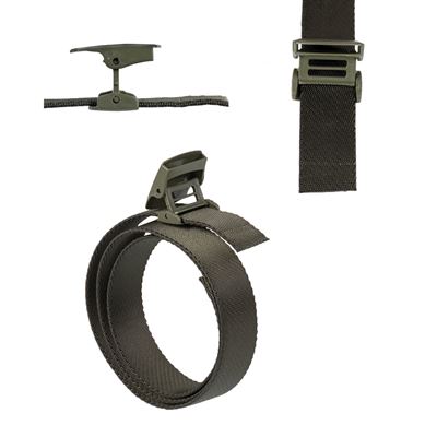 QUICK elastic trouser belt with YKK® plastic buckle GREEN