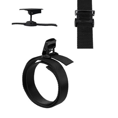 QUICK elastic trouser belt with YKK® plastic buckle BLACK