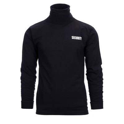 SECURITY turtleneck shirt with long sleeves BLACK