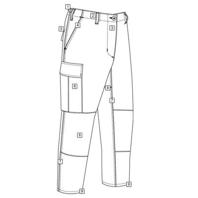 Tactical BDU pants rip-stop BLUE size
