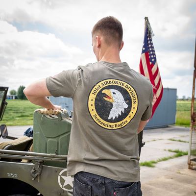 101st Airborne Roundel T-shirt – GREEN FOSTEX 133657 7