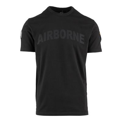 AIRBORNE T-shirt with 101st Division patch on the sleeve – BLACK FOSTEX 133670-B 2