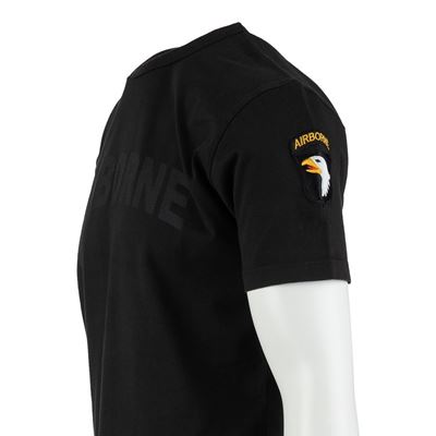AIRBORNE T-shirt with 101st Division patch on the sleeve – BLACK FOSTEX 133670-B 3