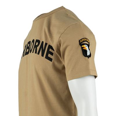 AIRBORNE T-shirt with 101st Division patch on the sleeve SAND FOSTEX 133670-P 11