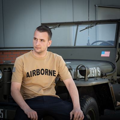 AIRBORNE T-shirt with 101st Division patch on the sleeve SAND FOSTEX 133670-P 6
