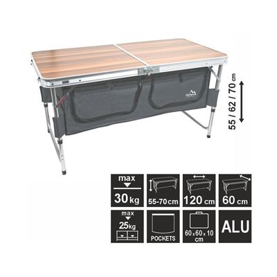 Table Folding Camping Board - Umakart Imitation Wood Board Cattara 13481 6