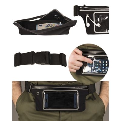 Wallet with belt LYCRA® clear BLACK
