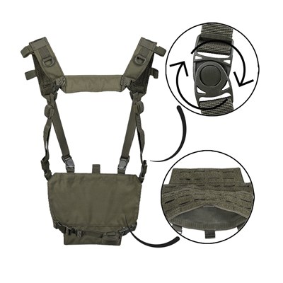 Light tactical vest CHEST RIG with LASER panel OLIV