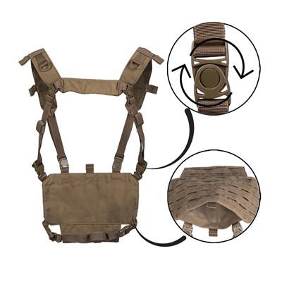 Light tactical vest CHEST RIG with LASER panel DARK COYOTE