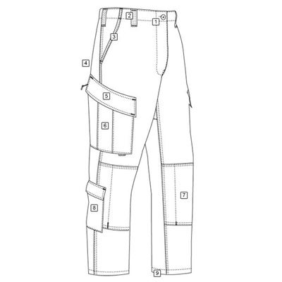 Tactical Pants TRU rip-stop BLACK
