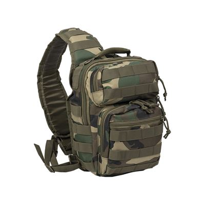 ASSAULT small backpack over one shoulder  WOODLAND