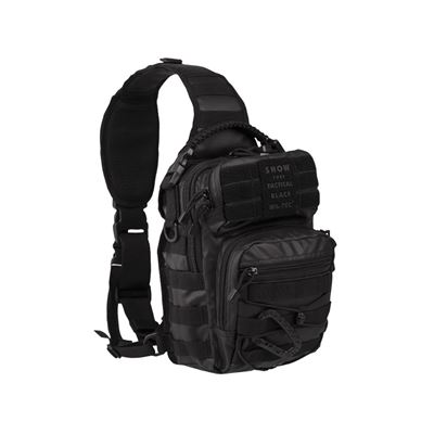 Backpack ASSAULT small with one strap PU cover BLACK