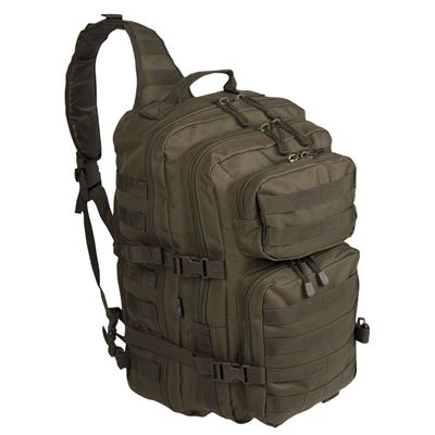 ASSAULT backpack over one shoulder OLIV