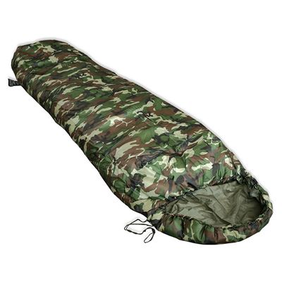 COMMANDO sleeping bag with compression sack WOODLAND