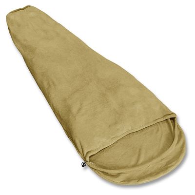 Fleece sleeping bag liner COYOTE BROWN
