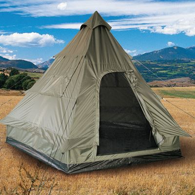 Tent "TIPI" pyramid, sleeps 4 GREEN