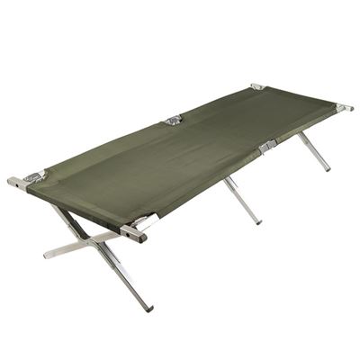 Folding Field Bed with Reinfored AL frame OLIVE