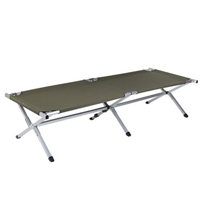 Folding Field Bed with Reinfored Frame 190 cm OLIVE
