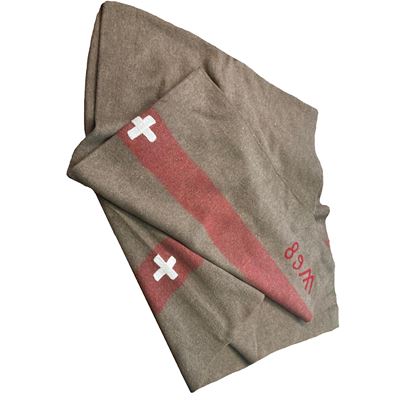 Used SWISS wool blanket, BROWN
