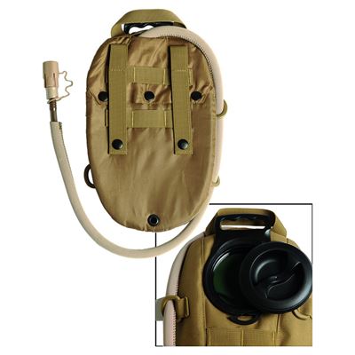 Backpack hydration round 1 L with straps COYOTE