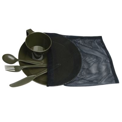 Set in the dining CAMP plastic bag OLIVE