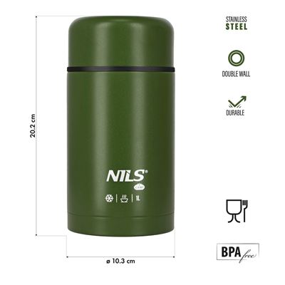 1000ml Food Thermos Flask – GREEN NILS Camp 15-02-105 9