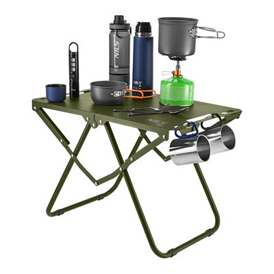 GREEN folding steel camping table NILS Camp 15-03-352 2