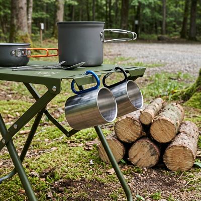 GREEN folding steel camping table NILS Camp 15-03-352 6
