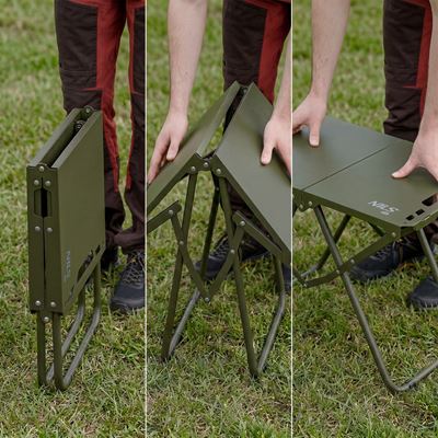 GREEN folding steel camping table NILS Camp 15-03-352 5