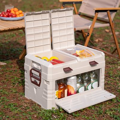 Foldable box with lid 42L SAND NILS Camp 15-03-602 12