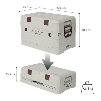 Foldable box with lid 42L SAND NILS Camp 15-03-602 5