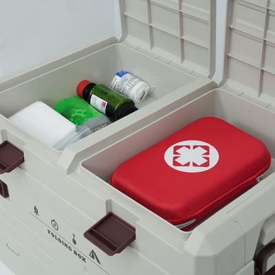 Foldable box with lid 42L SAND NILS Camp 15-03-602 2