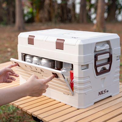 Foldable box with lid 42L SAND NILS Camp 15-03-602 14