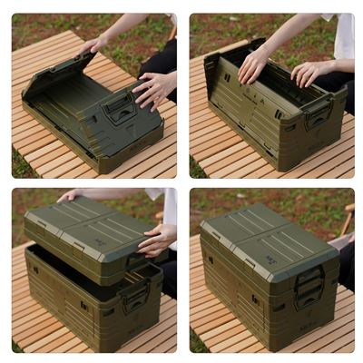 Foldable box with lid 42L GREEN NILS Camp 15-03-603 14