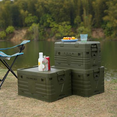 Foldable box with lid 42L GREEN NILS Camp 15-03-603 3