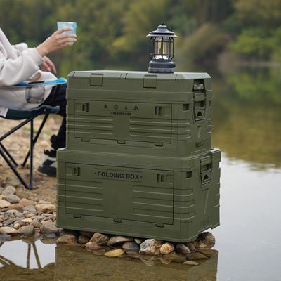 Foldable box with lid 42L GREEN NILS Camp 15-03-603 2