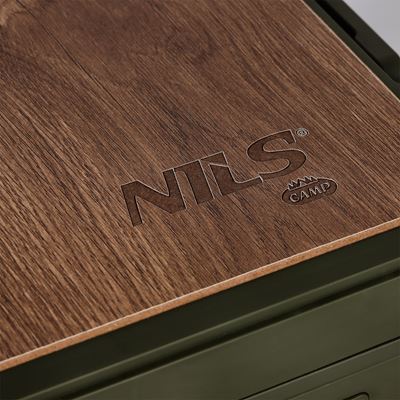 Folding box with lid and wooden top 32L GREEN NILS Camp 15-03-610 8