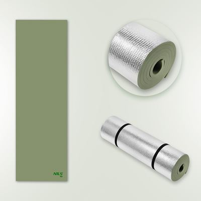 Foam sleeping mat with aluminium foil 190 × 60 × 1.2 cm GREEN/ALU NILS Camp 15-05-408 9