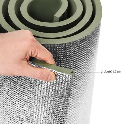 Foam sleeping mat with aluminium foil 190 × 60 × 1.2 cm GREEN/ALU NILS Camp 15-05-408 6