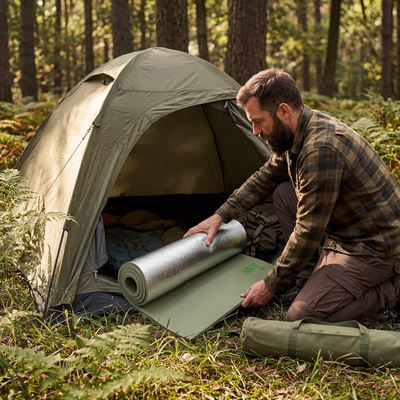 Foam sleeping mat with aluminium foil 190 × 60 × 1.2 cm GREEN/ALU NILS Camp 15-05-408 4