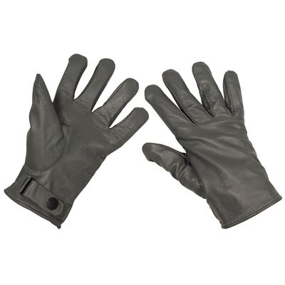 BW leather gloves lined GREY