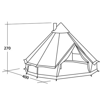Tent 6 persons KLONDIKE Hydrotex Polycotton