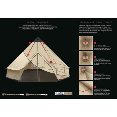 Tent 6 persons KLONDIKE Hydrotex Polycotton