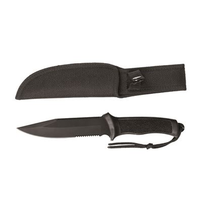 Combat knife with case BLACK CORDURA